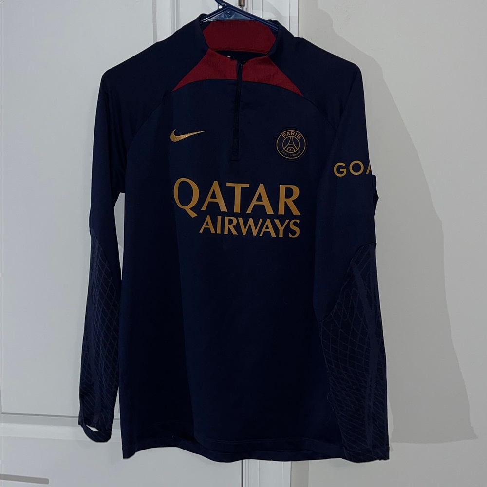 Nike PSG Paris St Germaine France GOAT Home Soccer Team Jersey Sweatshirt M Slim